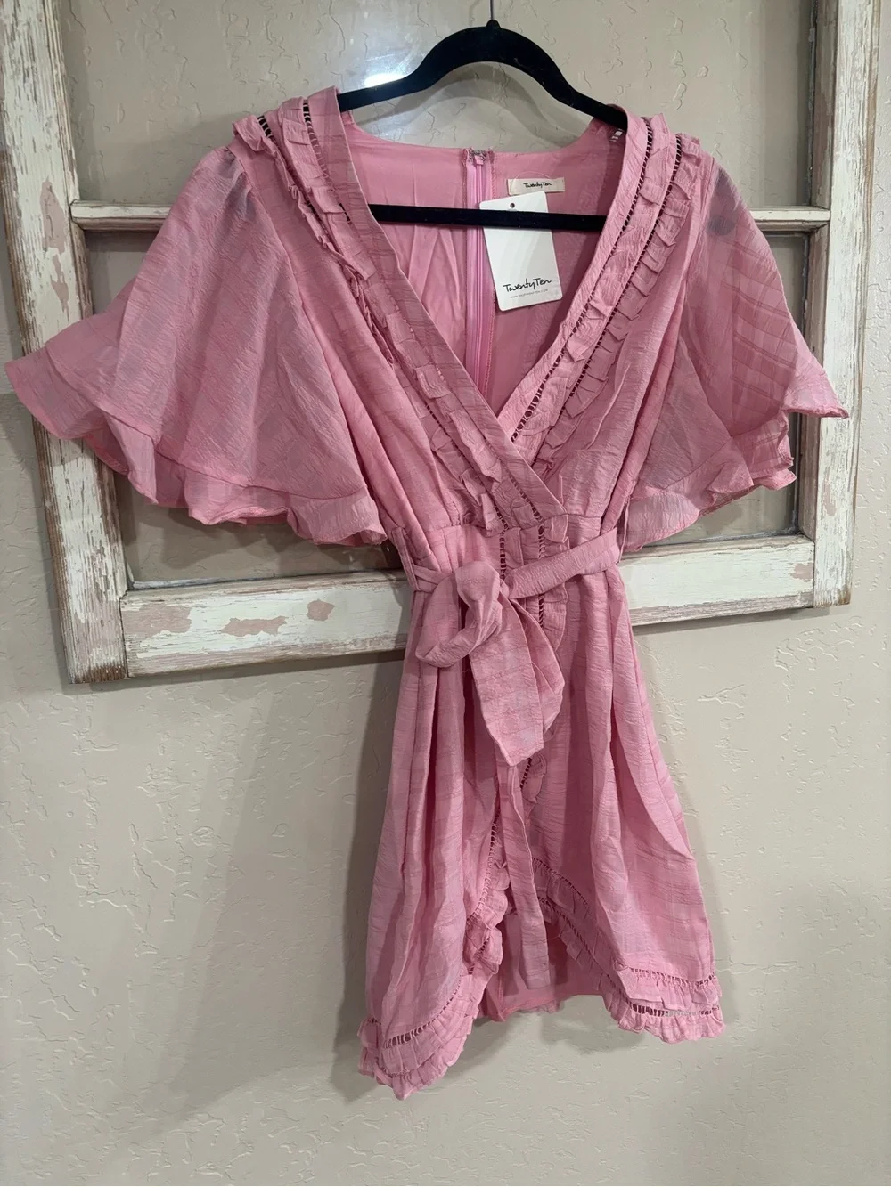 🔥Pink Ruffle Wrap Dress - Picture 4 of 7